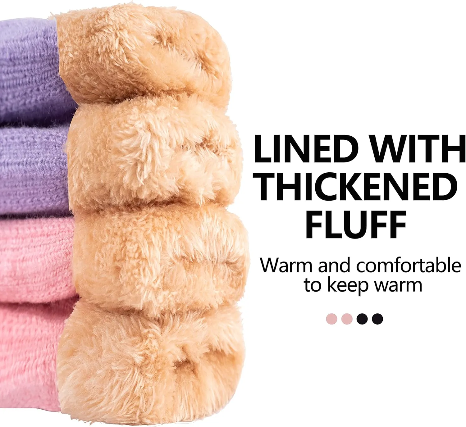 2 Pairs Kids Winter Knit Gloves Boys Girls Warm Thermal Cable Knitted Gloves 2-6-10-14 Year Wool Fleece Lined Mittens