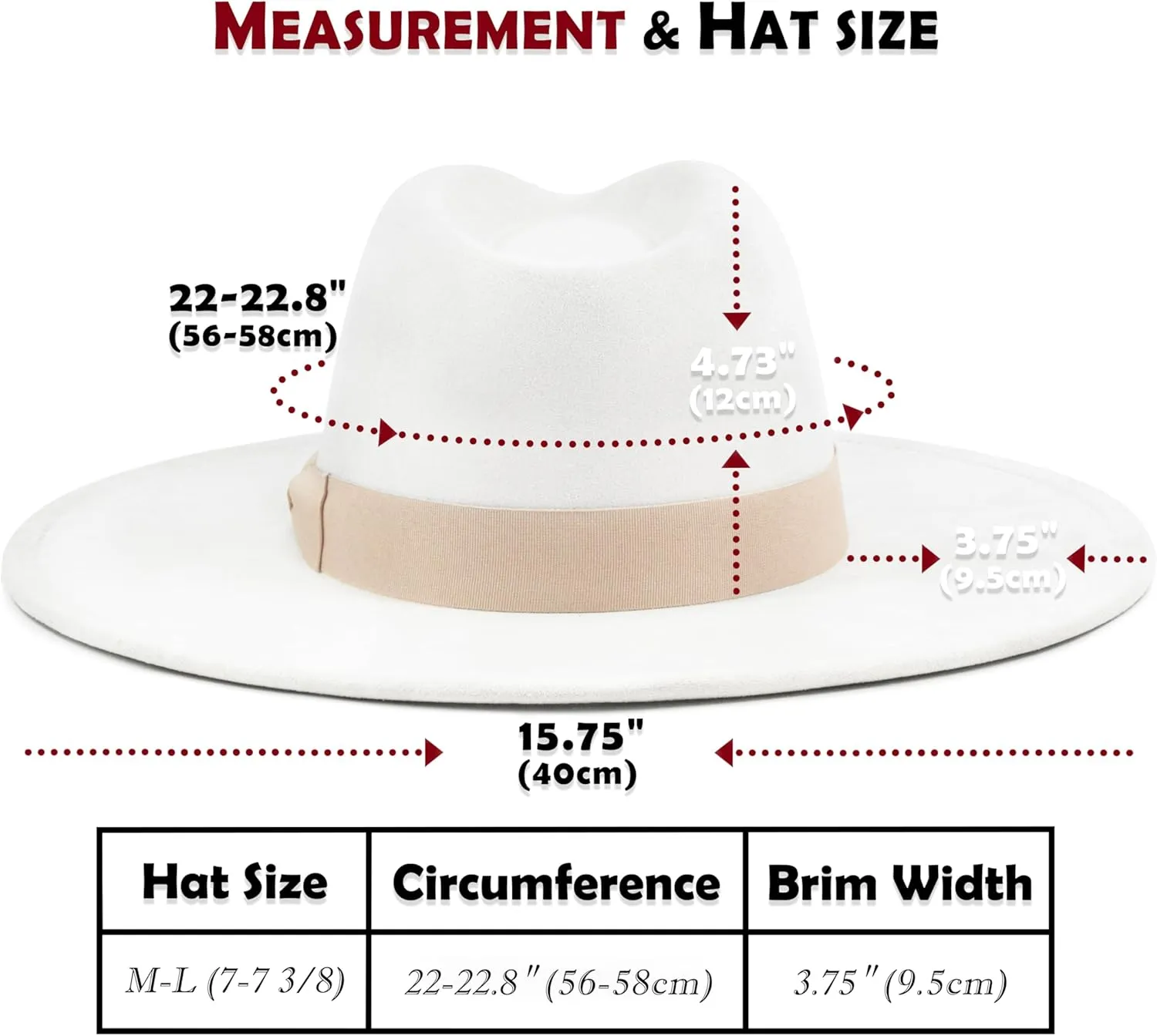 Big Wide Brim Fedora Hat for Women - Nashville Outfits Western Hats Women's Felt Panama Rancher Hat
