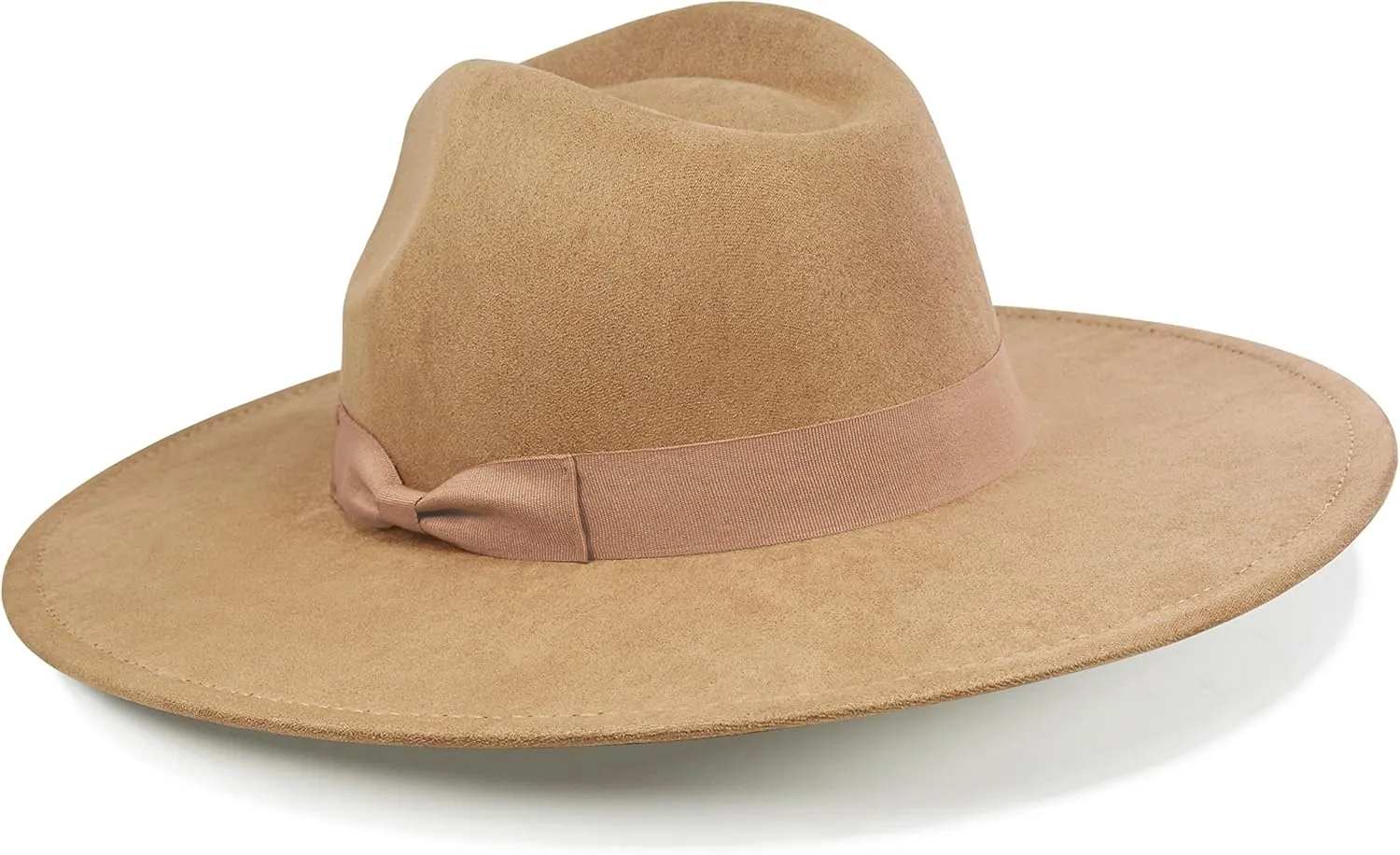 Big Wide Brim Fedora Hat for Women - Nashville Outfits Western Hats Women's Felt Panama Rancher Hat