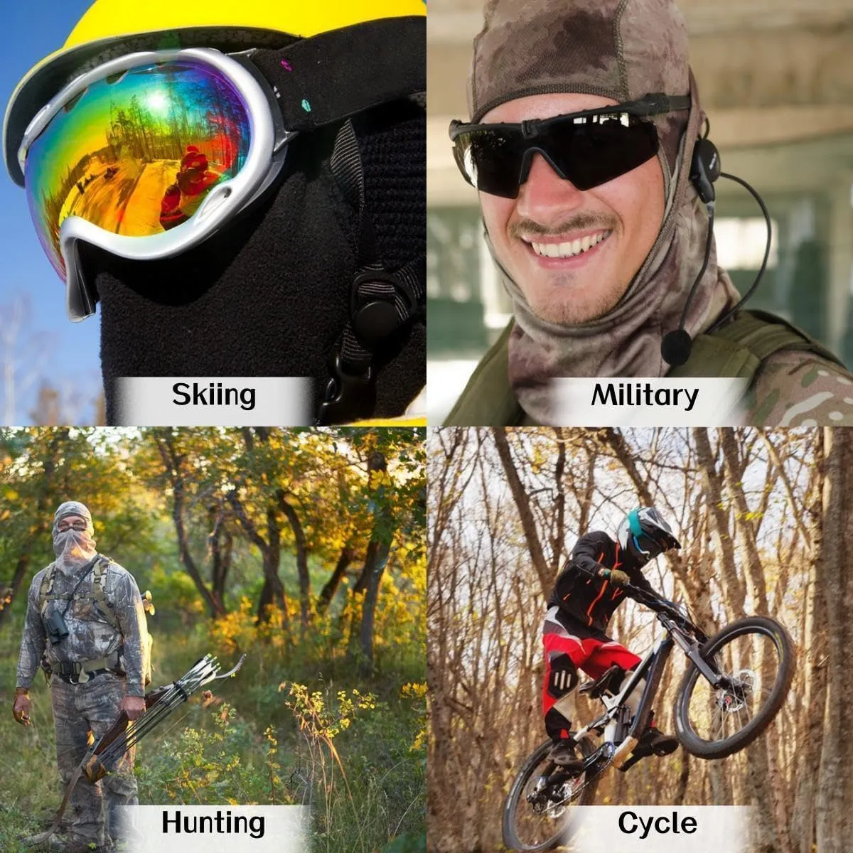Camo Balaclava Face Mask for Man and Women-HuntingSkiingMotorcycle WindproofUV Protection&Military Training