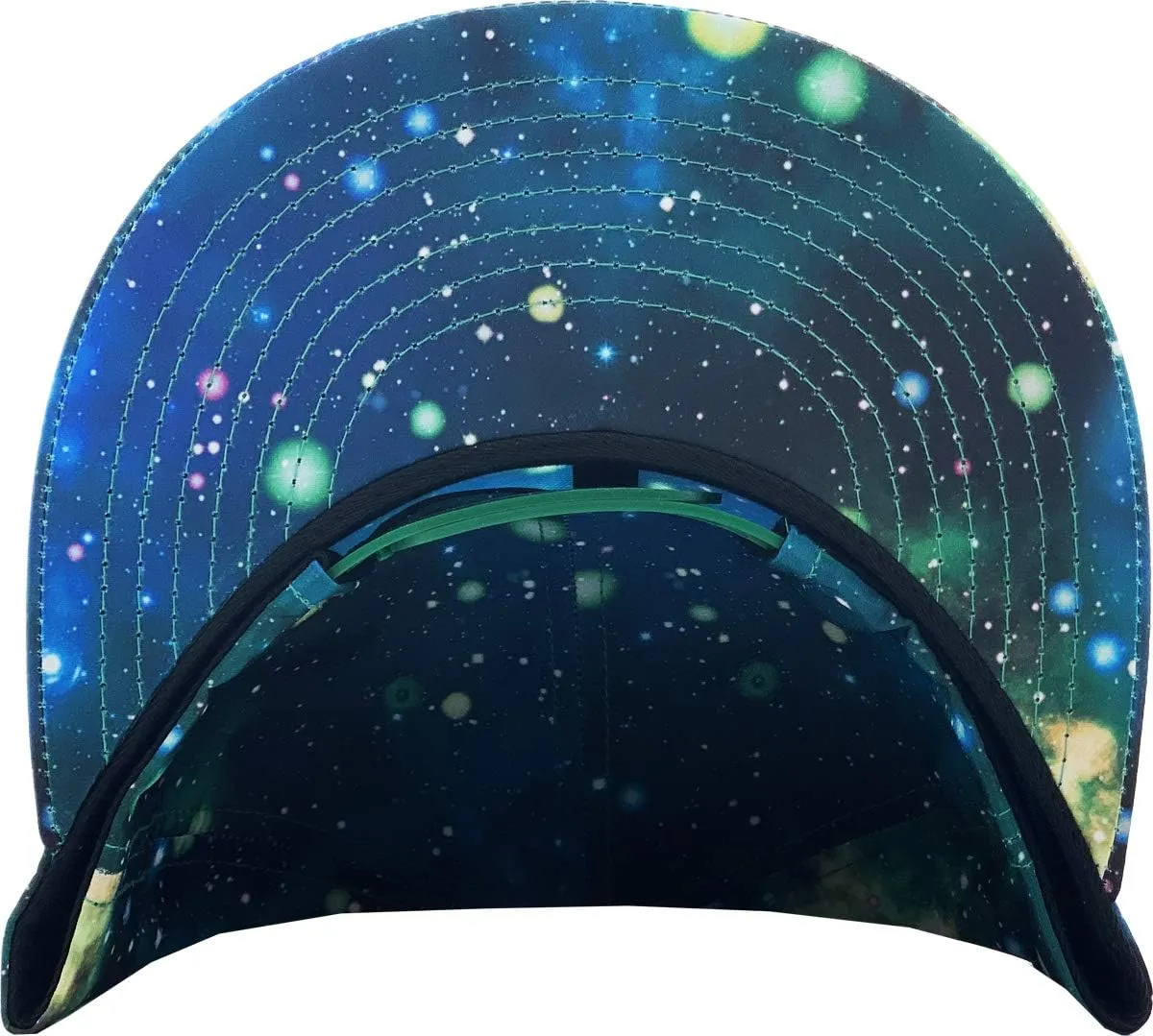 Galaxy Leaf Hologram Floral Aztec Bandana Print Brim Snapback Hat Baseball Cap