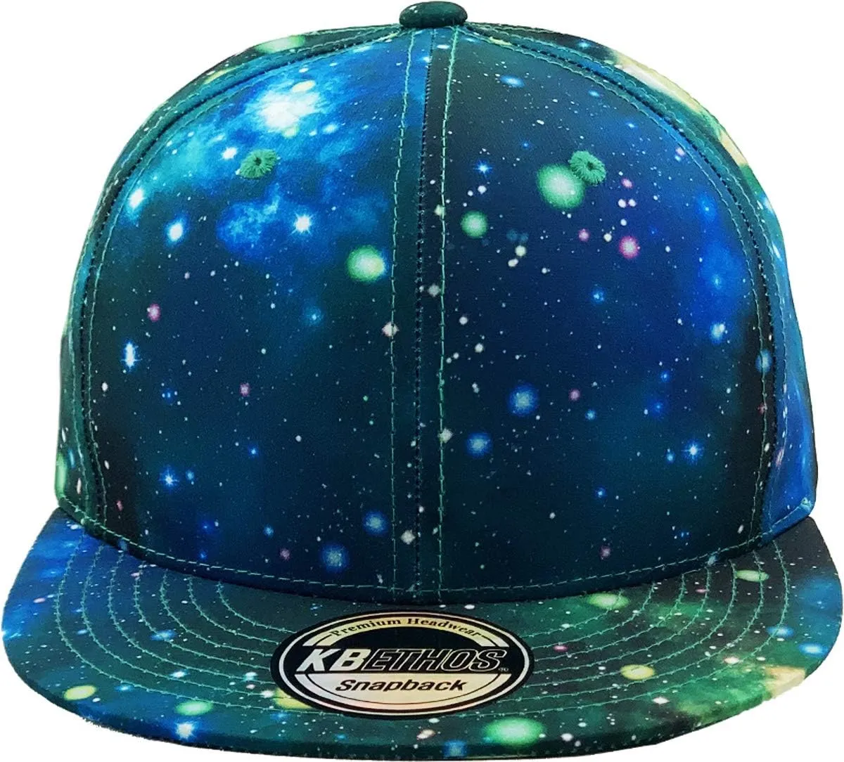 Galaxy Leaf Hologram Floral Aztec Bandana Print Brim Snapback Hat Baseball Cap