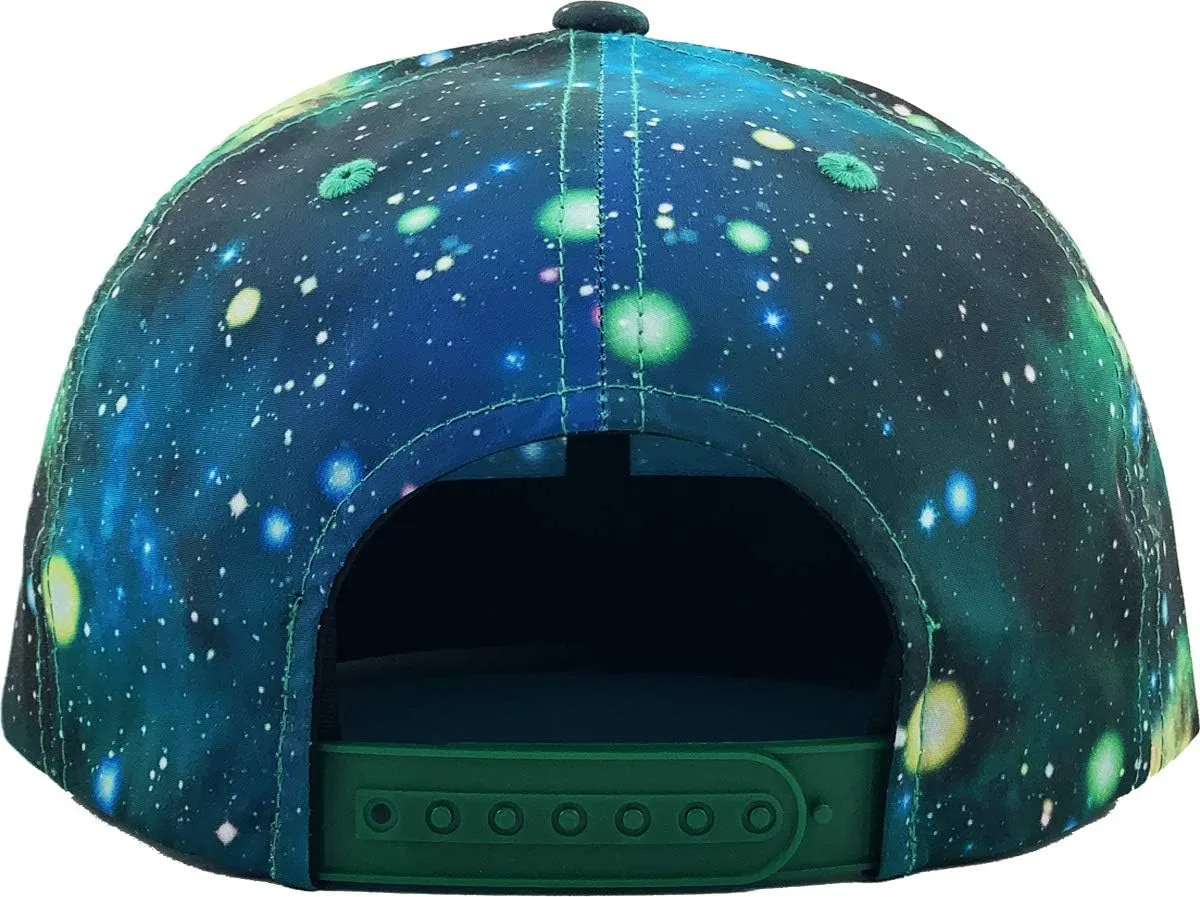 Galaxy Leaf Hologram Floral Aztec Bandana Print Brim Snapback Hat Baseball Cap