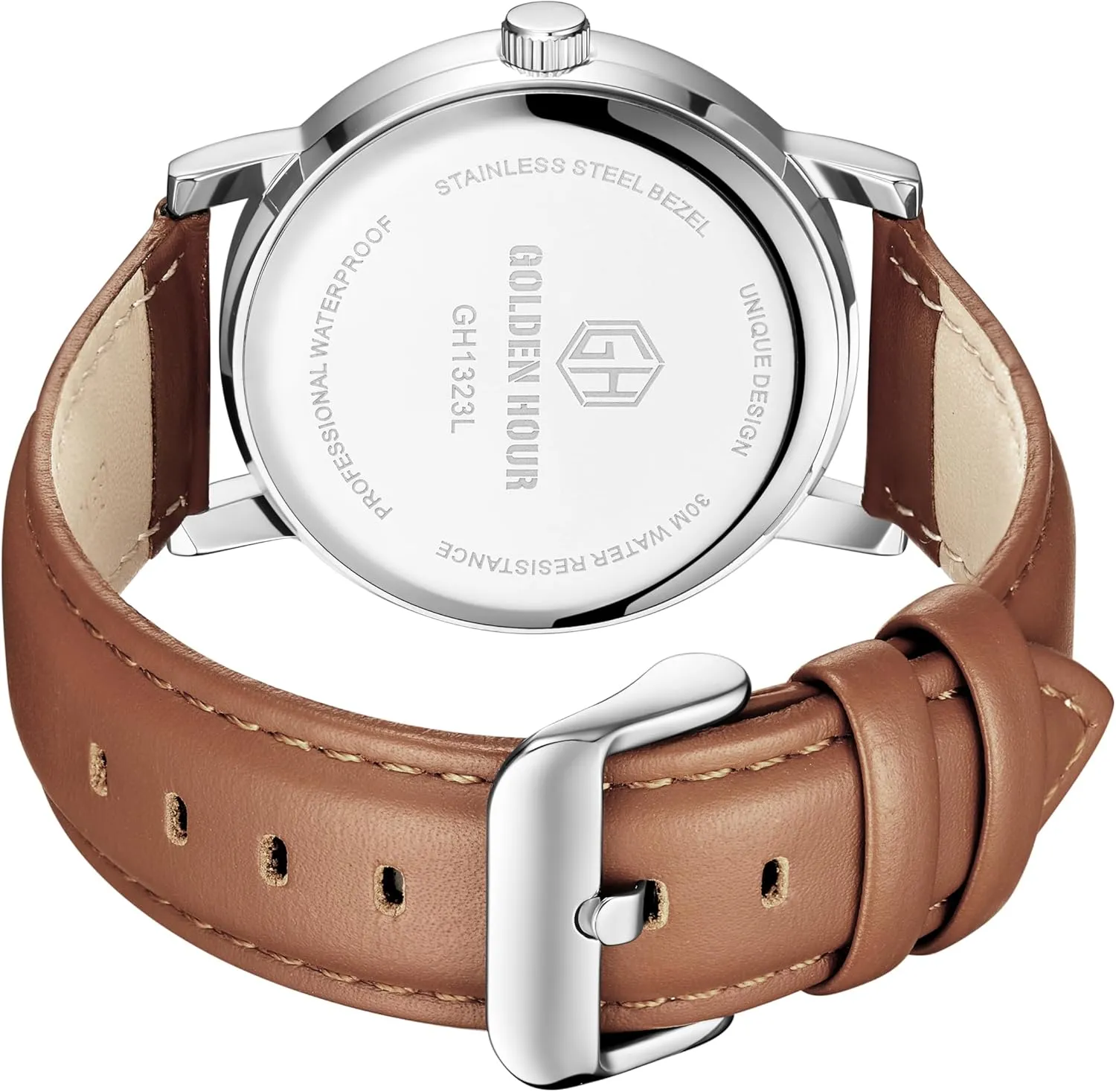 GOLDEN HOUR Mens Quartz Analog Easy to Read 38mm Watch