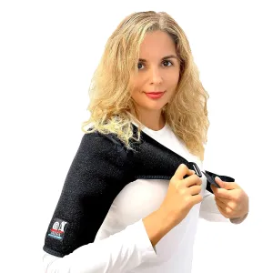 IRUFA Shoulder-OS-11, 3D Breathable Knit Elastic Patented Fabric Shoulder Brace, Cuff Support for AC Joint, Rotator Cuff Injury, Dislocated Injury Prevention, Fits Left or Right Shoulder