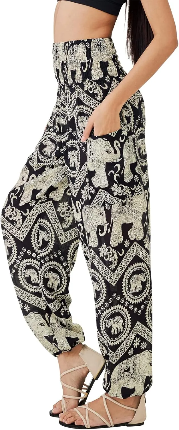 Joob Joob Boho Pants for Women - Hippie Harem Pants Women - Womens Yoga Pants  Comfy Bohemian Flowy Hippie Clothes