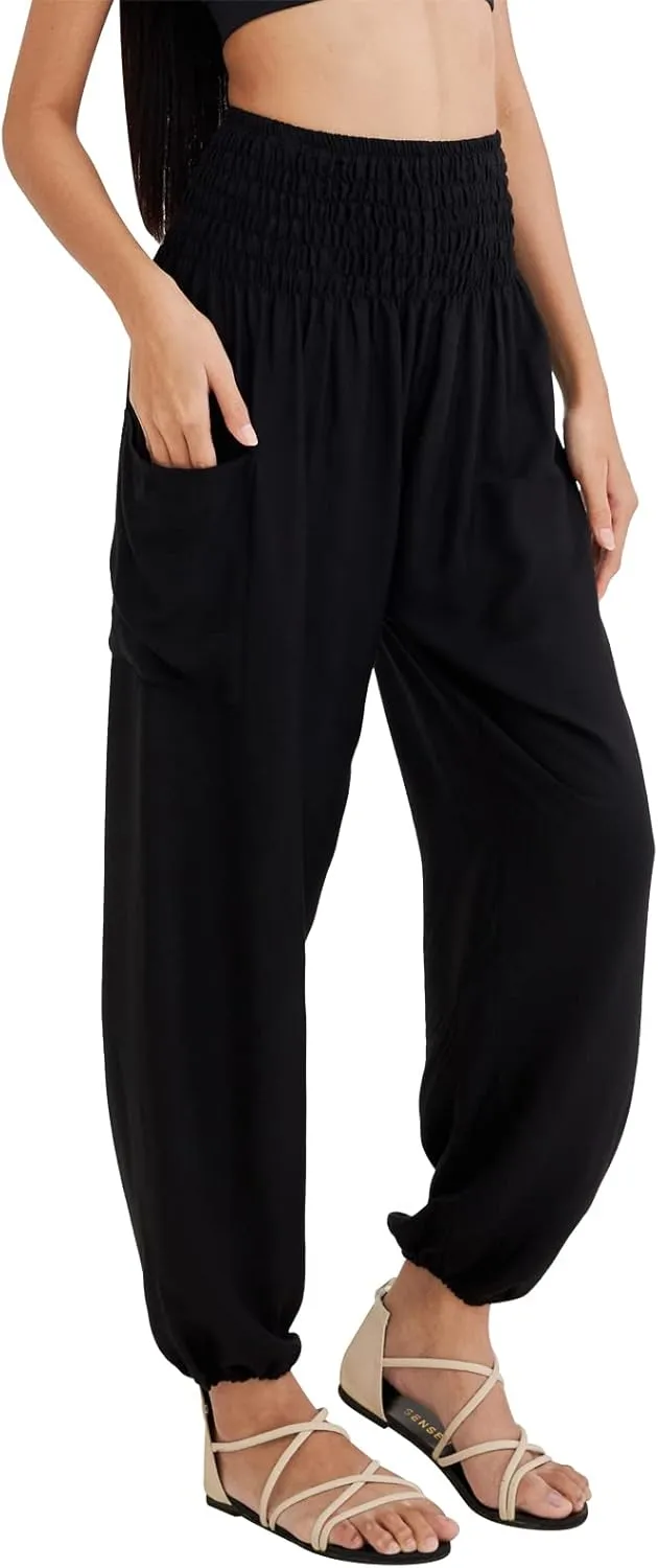 Joob Joob Boho Pants for Women - Hippie Harem Pants Women - Womens Yoga Pants  Comfy Bohemian Flowy Hippie Clothes