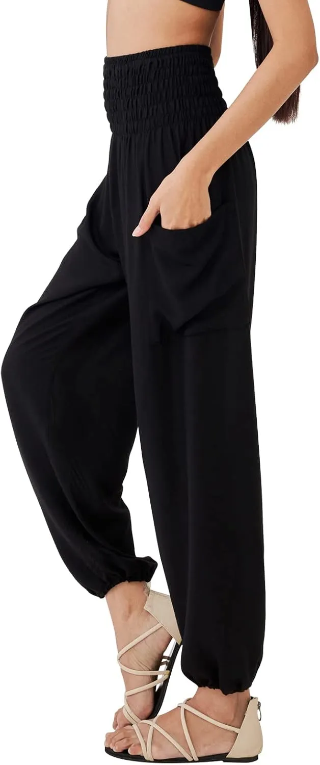 Joob Joob Boho Pants for Women - Hippie Harem Pants Women - Womens Yoga Pants  Comfy Bohemian Flowy Hippie Clothes