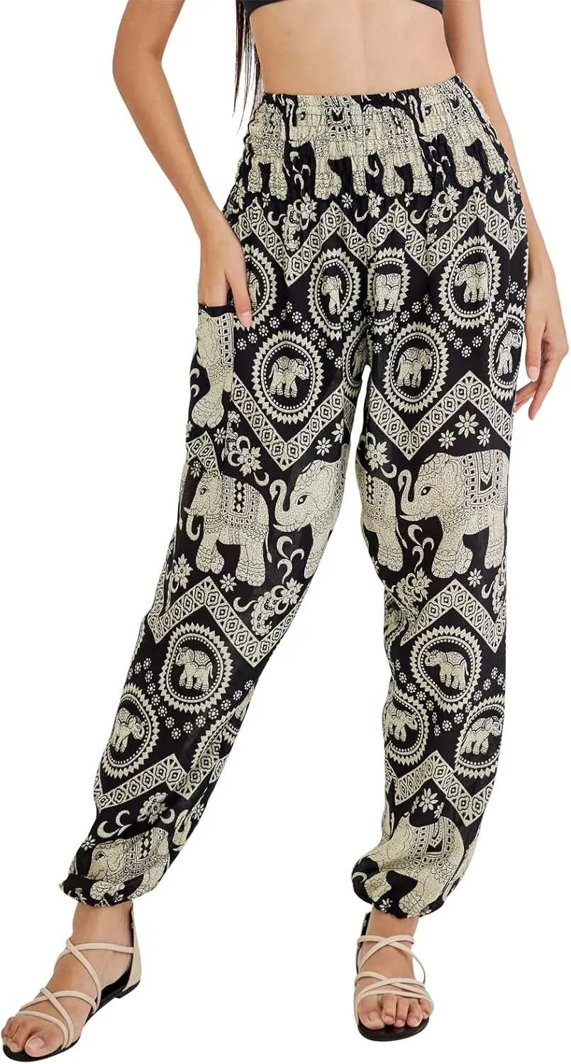 Joob Joob Boho Pants for Women - Hippie Harem Pants Women - Womens Yoga Pants  Comfy Bohemian Flowy Hippie Clothes