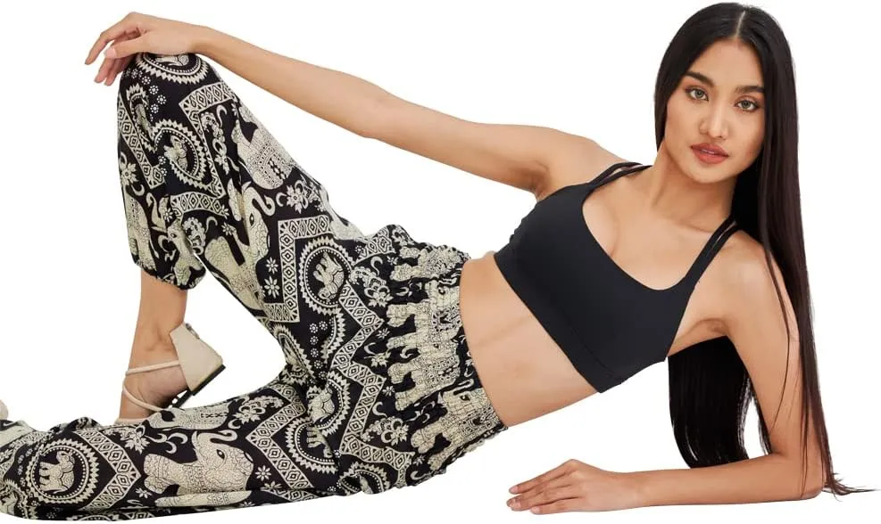 Joob Joob Boho Pants for Women - Hippie Harem Pants Women - Womens Yoga Pants  Comfy Bohemian Flowy Hippie Clothes