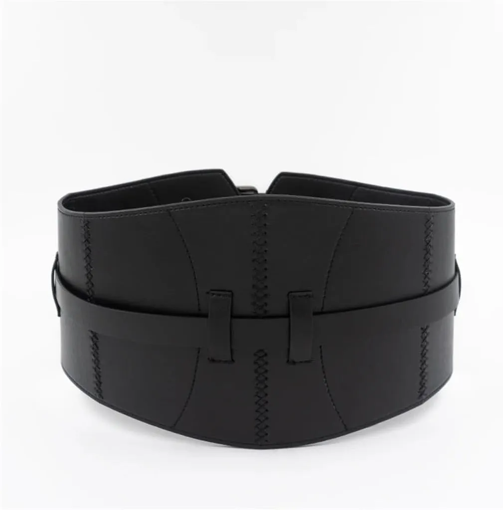 JSEIAJB Needle Buckle Wide Waist Coat Wide Belt Leather Women's Corset Decoration Multifunctional Belt