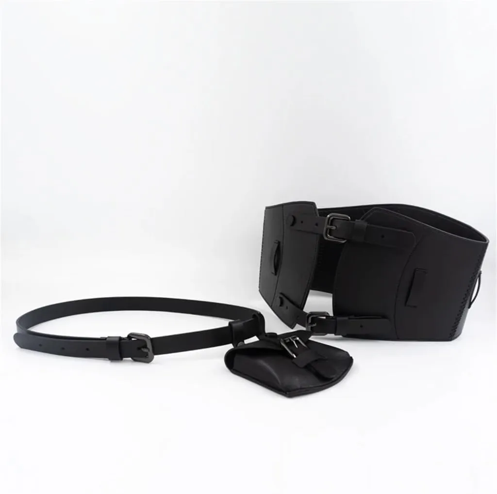 JSEIAJB Needle Buckle Wide Waist Coat Wide Belt Leather Women's Corset Decoration Multifunctional Belt