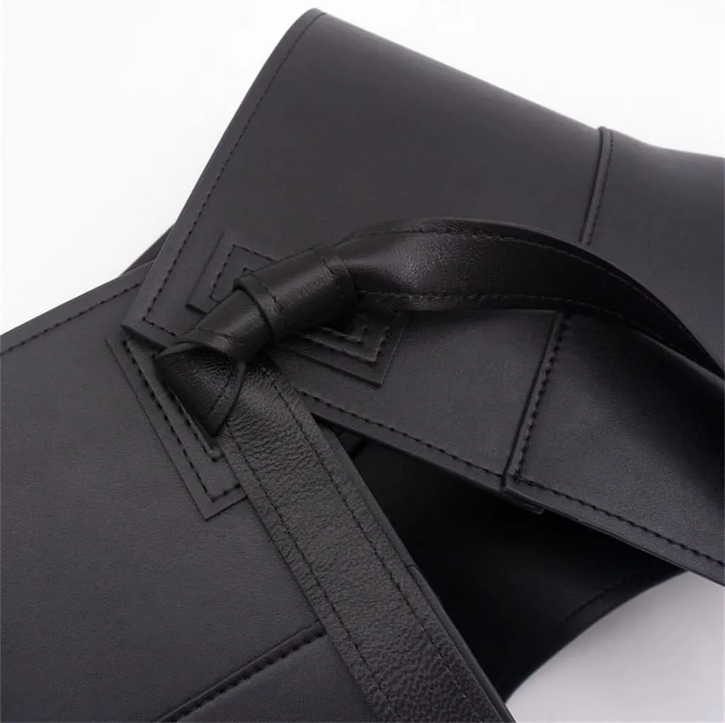 JSEIAJB Wide Waist Print, Leather Coat, Leather Wide Waistband Curved Waist Seal, Waist Tight Fitting Corset