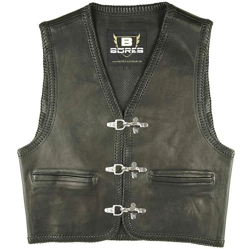 Leather vest Bores Sunride 1 with soft leather straps, brown