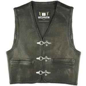 Leather vest Bores Sunride 1 with soft leather straps, brown