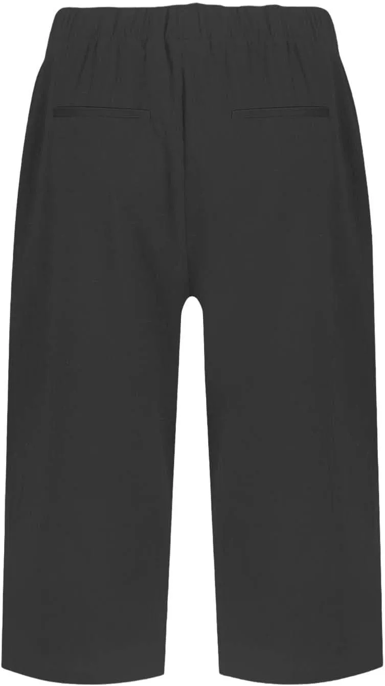 Linen Shorts for Women Knee Length Casual Summer Capri Pants Lightweight Beach Bermuda Shorts with Pockets