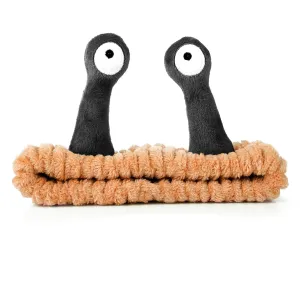 Molain Headbands for Women, Cute Palm and Snail Spa Headbands, Coral Fleece Skincare Headband, Elastic Makeup Headband, Fun Hair Band for Washing Face, Shower, Beauty, and Skincare(Brown&Black)