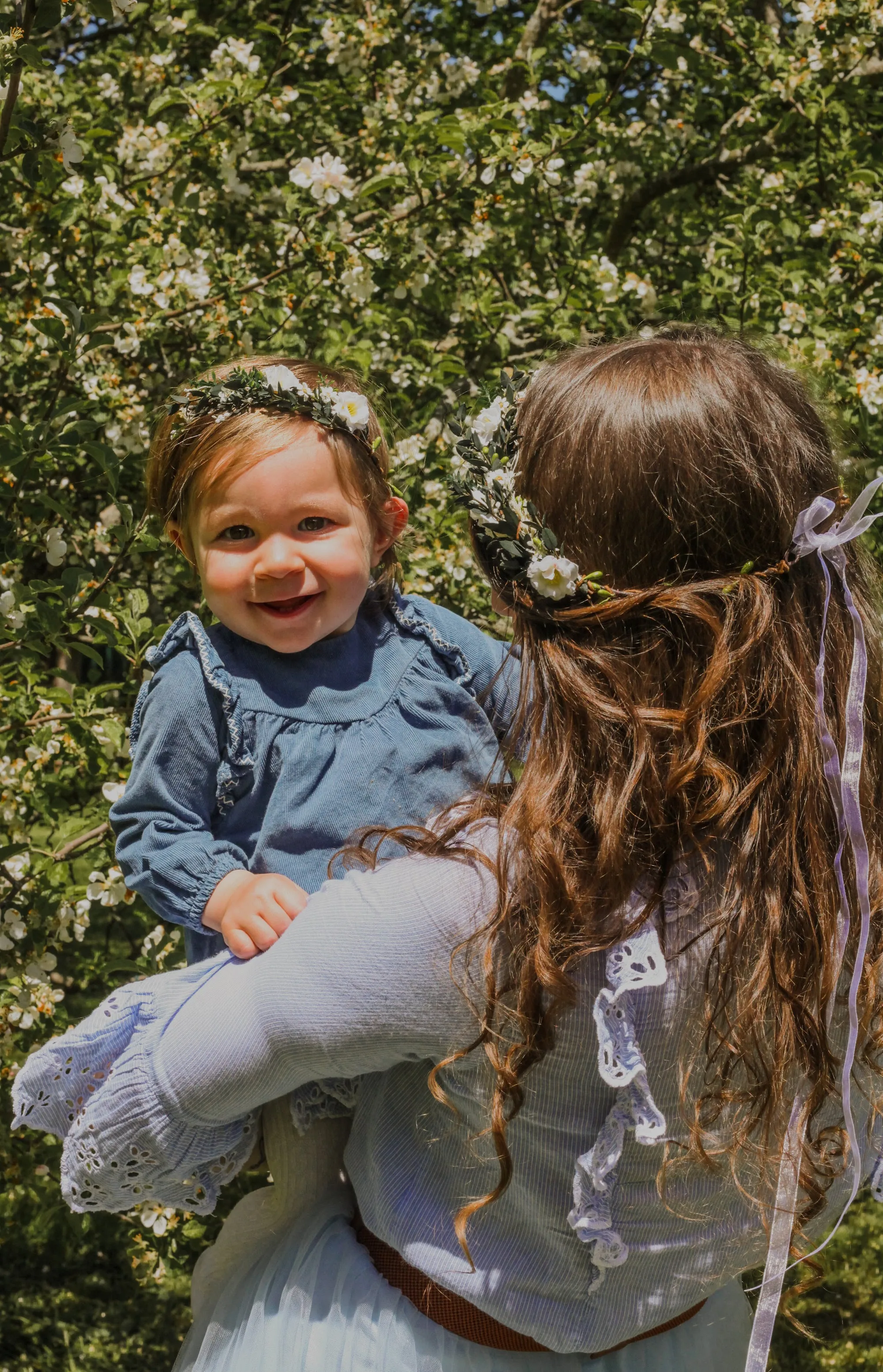 Mommy and me flower crowns Matching set of hair wreaths for mum and daughter Family photoshoot Flower girl wreath Bridal greenery wreath