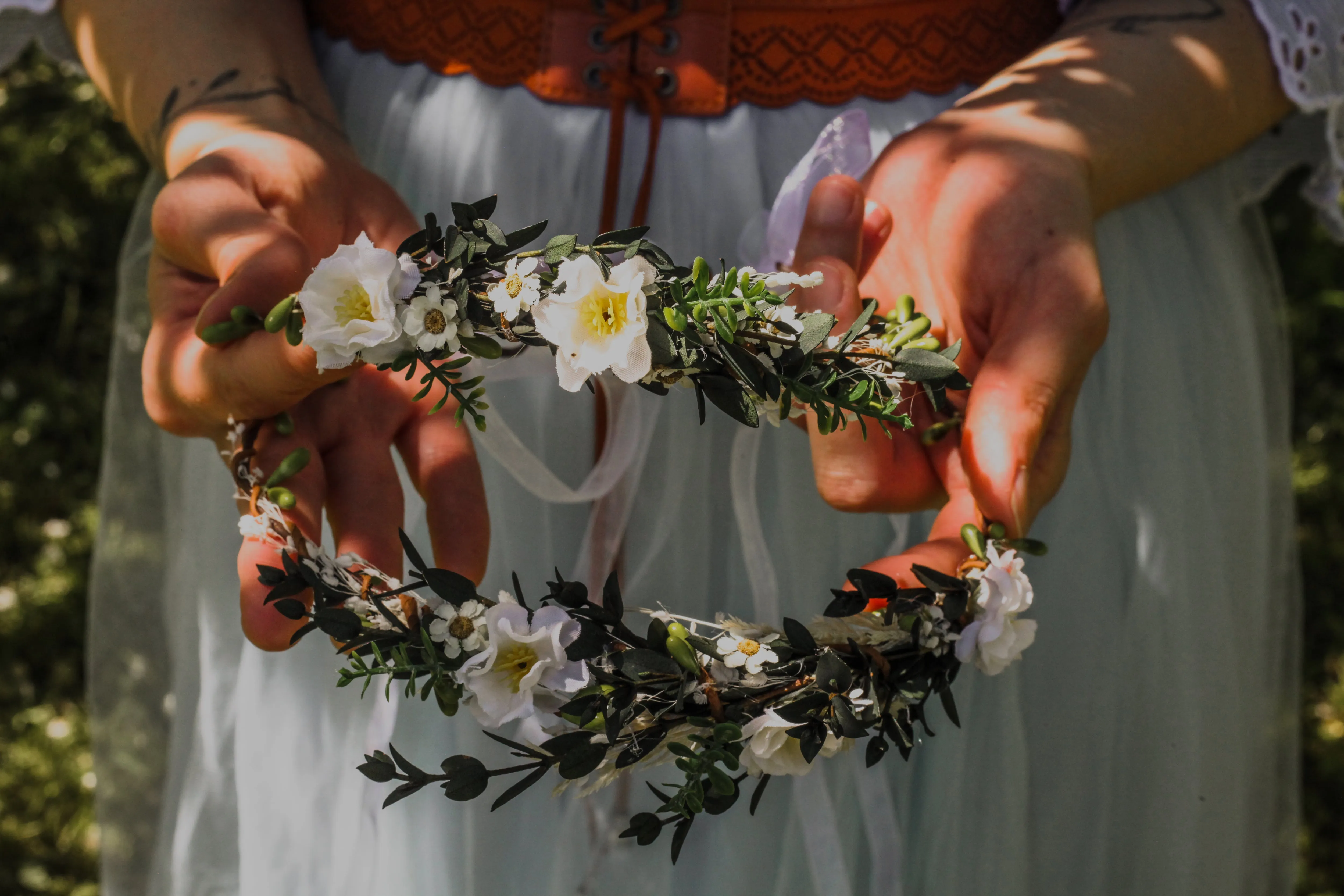 Mommy and me flower crowns Matching set of hair wreaths for mum and daughter Family photoshoot Flower girl wreath Bridal greenery wreath