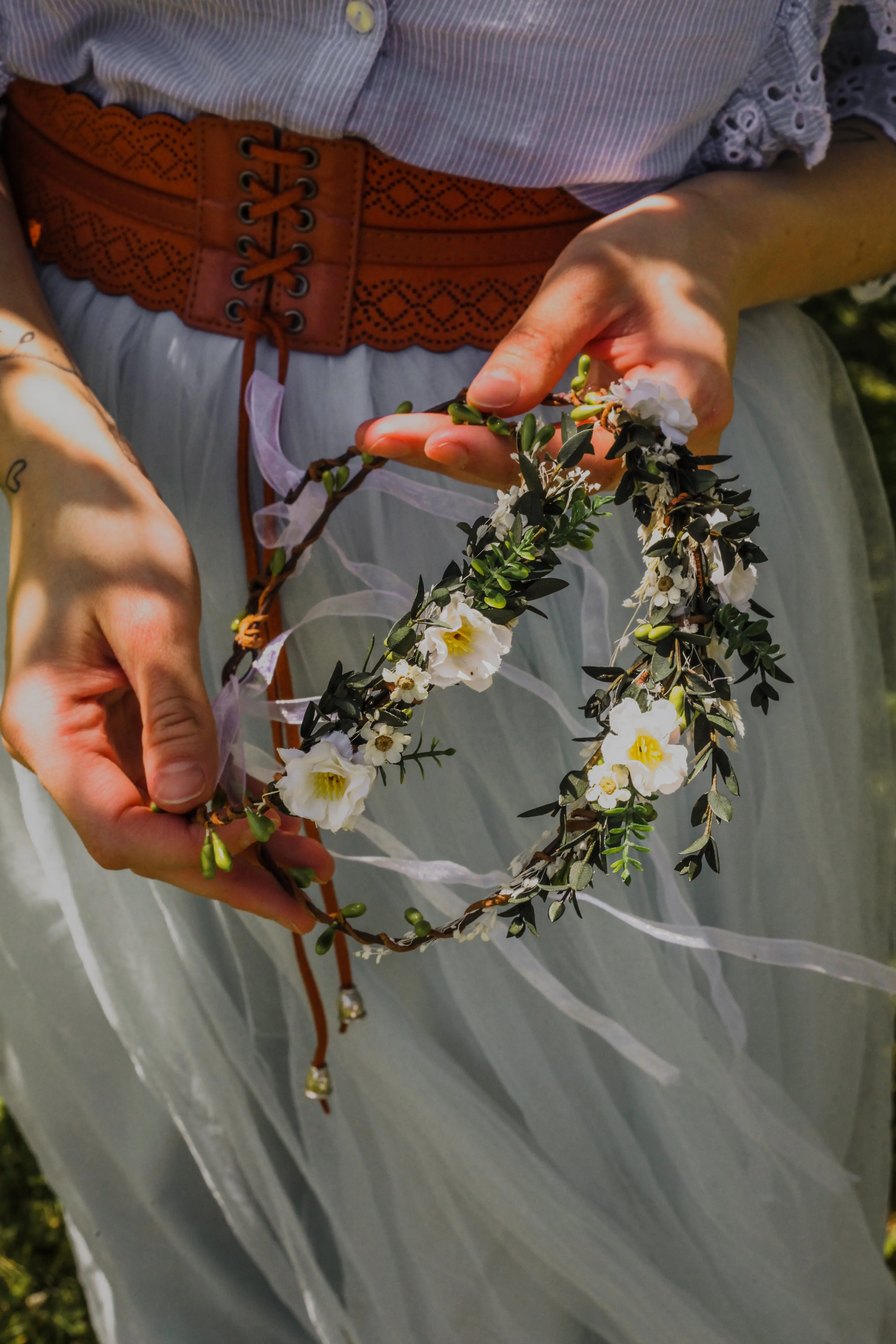 Mommy and me flower crowns Matching set of hair wreaths for mum and daughter Family photoshoot Flower girl wreath Bridal greenery wreath