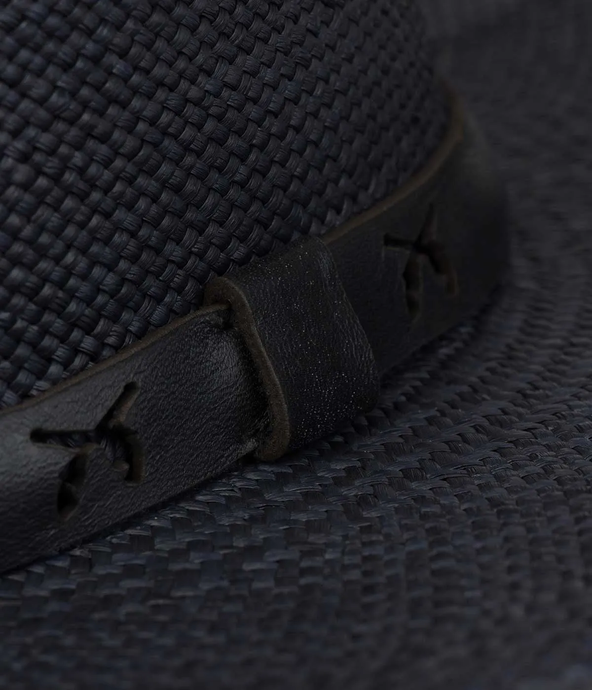Navy Toquilla Straw Hat
