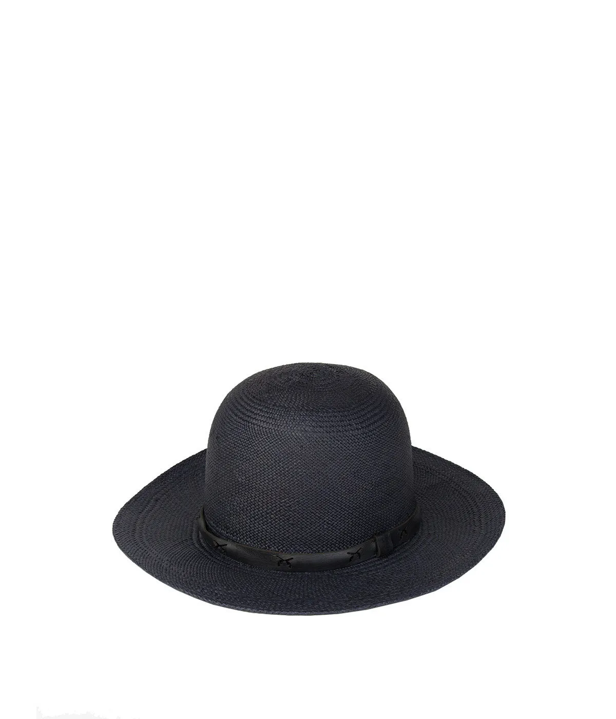 Navy Toquilla Straw Hat