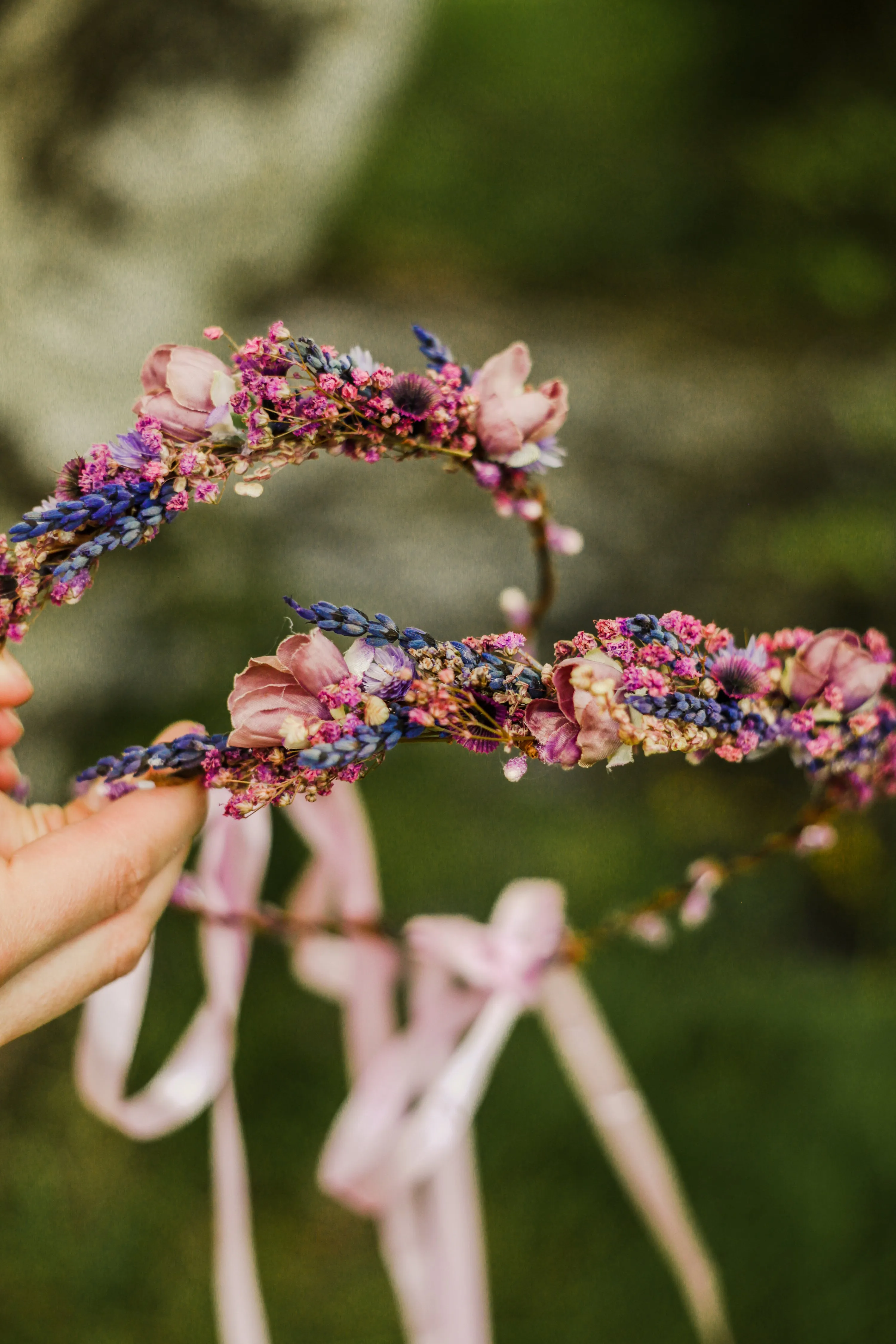 Pink and purple flower hair crowns Set of matching crowns Mummy and me Wedding accessories Children photo props flower girl headpiece
