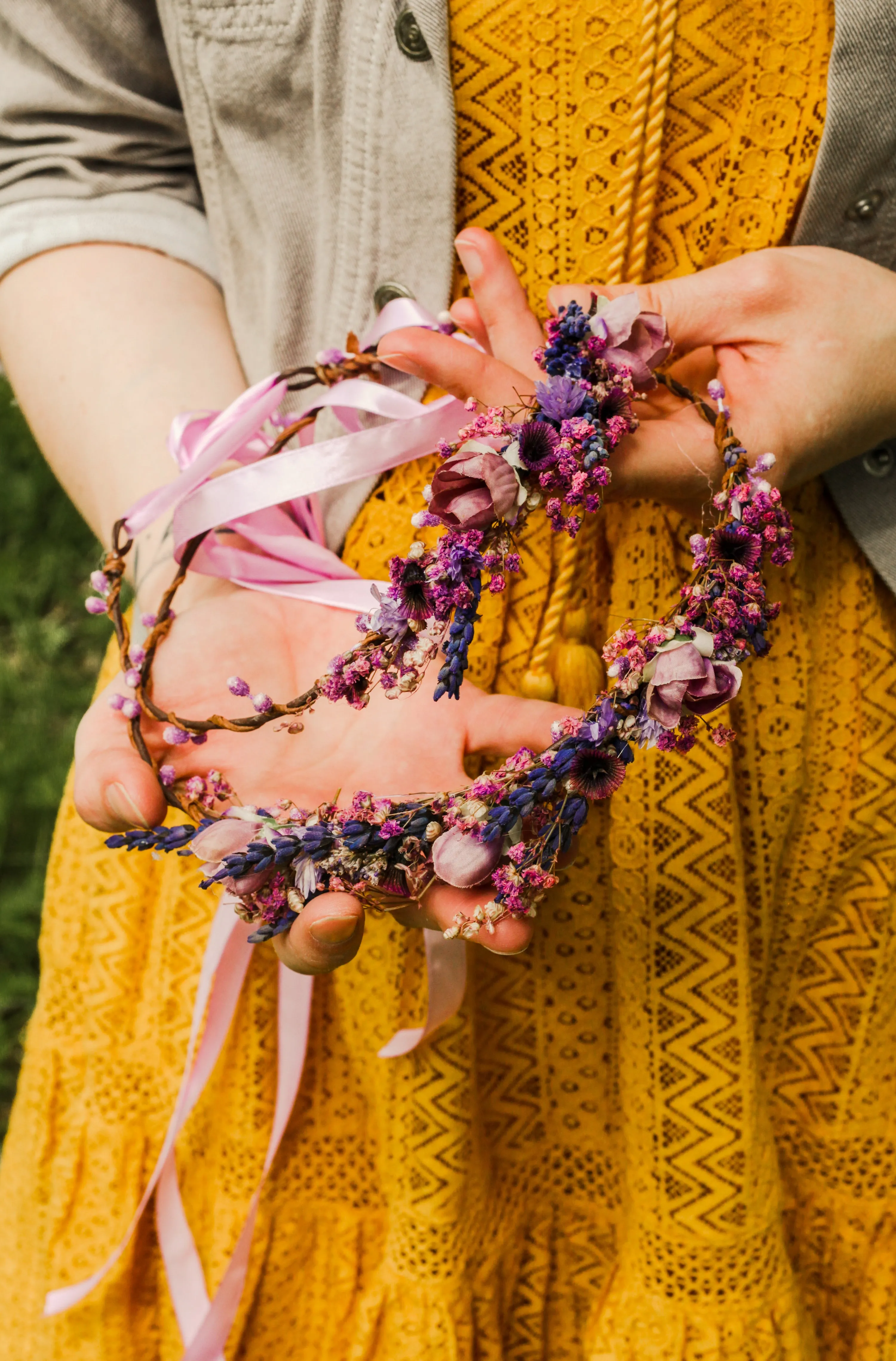 Pink and purple flower hair crowns Set of matching crowns Mummy and me Wedding accessories Children photo props flower girl headpiece
