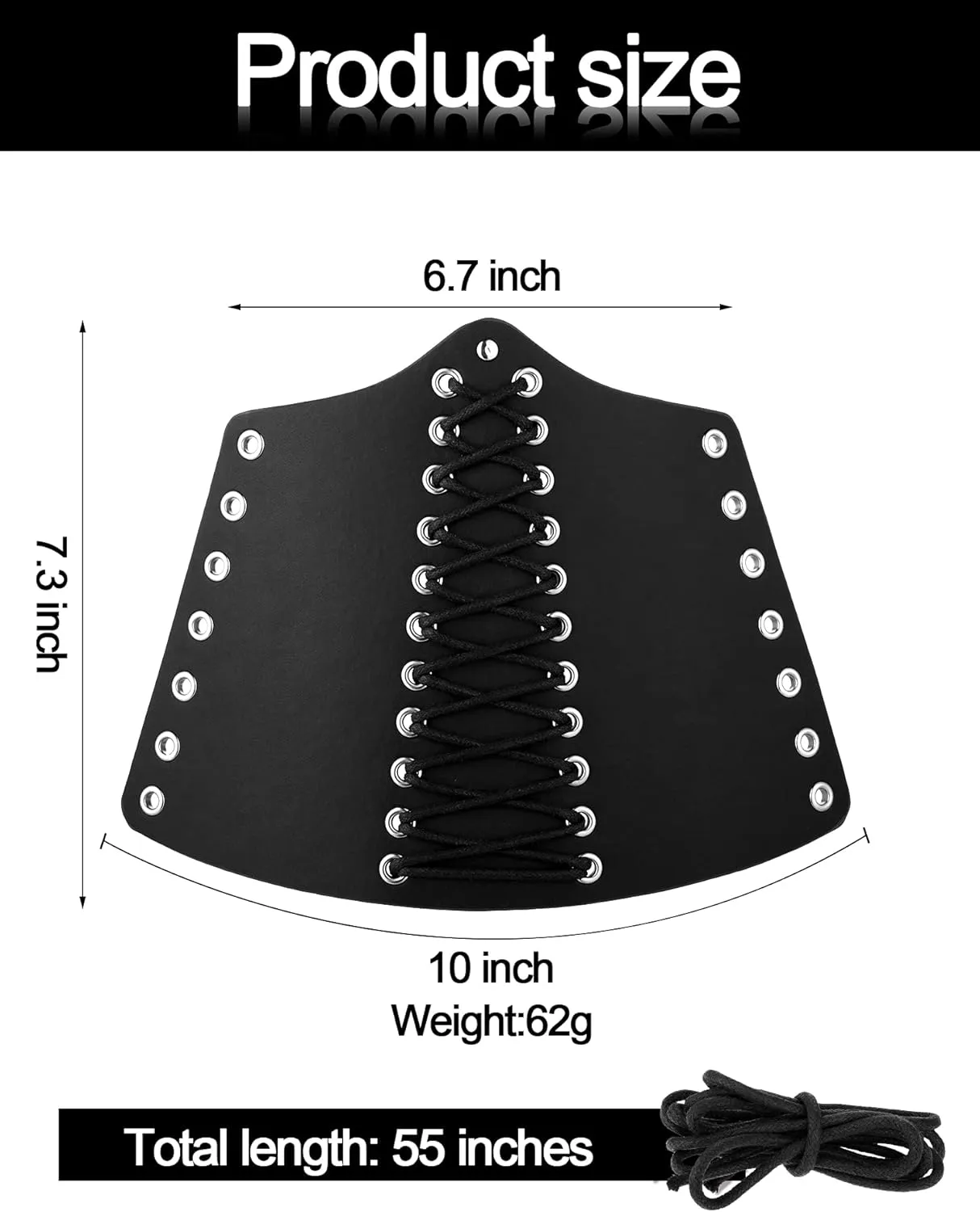 SATINIOR 3 Pieces Women Renaissance Corset Belts with Leather Gauntlets Stretch Elastic Belt for Halloween Women Costume
