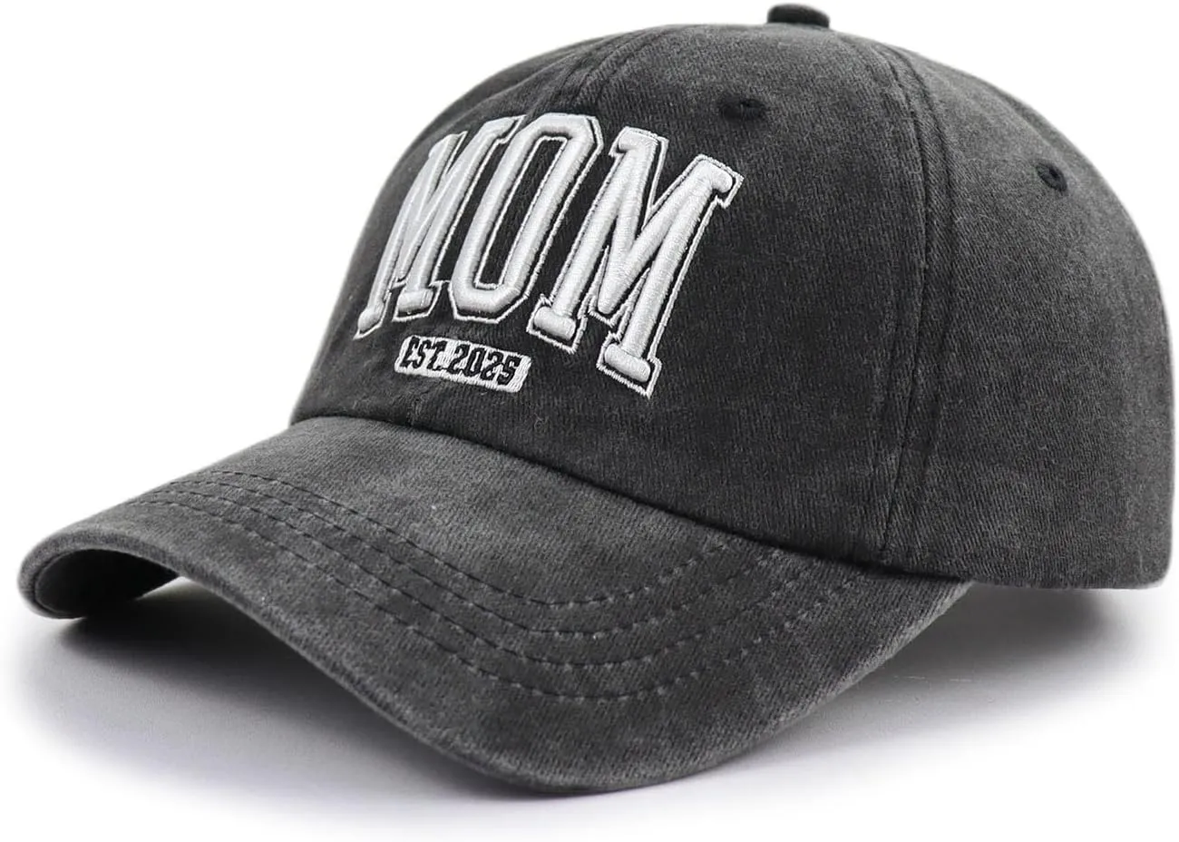 Tbstlumd 2 PCS Dad and Mom Hats for Men Women, Funny Adjustable Embroidered Cotton 2024 2025 Parents Baseball Cap