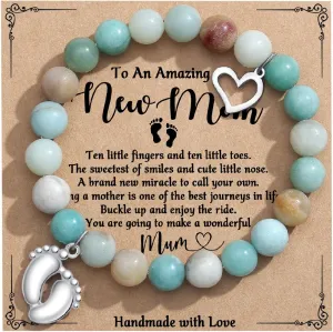 TONY & SANDY New Mom Gifts, Bracelets for First Time Moms on Mother's Day, Birthday, Christmas, Stocking Stuffers
