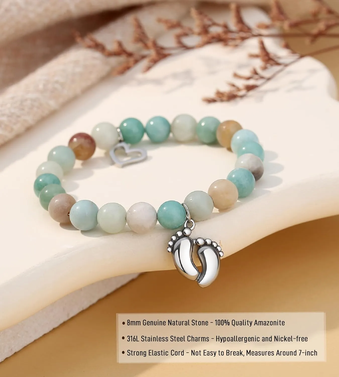 TONY & SANDY New Mom Gifts, Bracelets for First Time Moms on Mother's Day, Birthday, Christmas, Stocking Stuffers