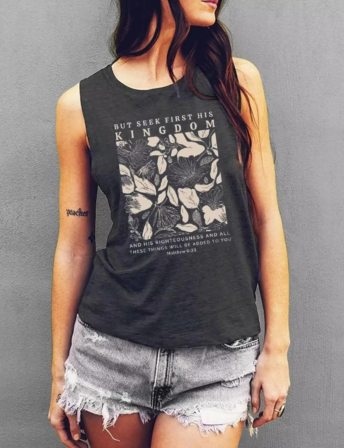 VKEGNIO Vintage Flower Tank Top Women Summer Graphic Sleeveless Tops Tank Bohemian Cute Print Casual Summer Shirts